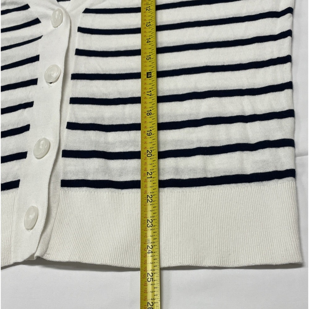 NWT J. Crew Lightweight‎ Black &White Striped Cardigan Sweater Women's XXL - Picture 8 of 10